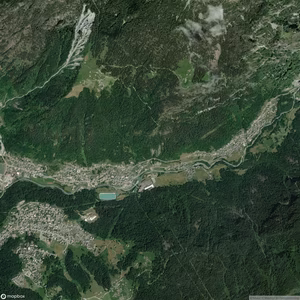 Pradasc - Vista satellitare estiva