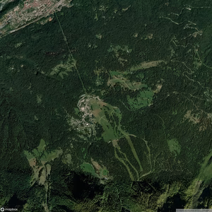 Pian del Frais - Vista satellitare estiva