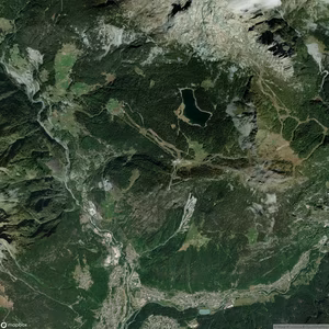 Valmalenco - Vista satellitare estiva