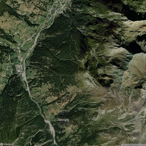 Pragelato - Vista satellitare estiva