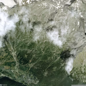 Macugnaga - Moro - Vista satellitare estiva