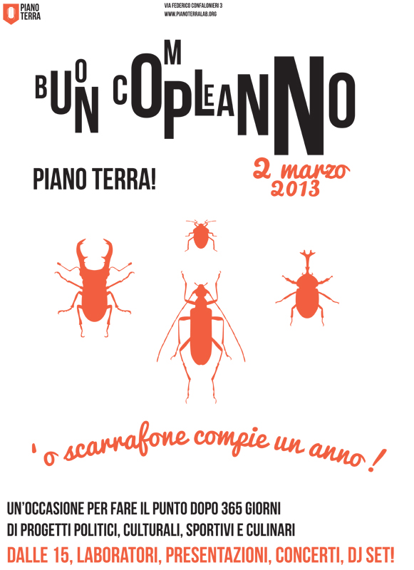 02.03 | 1^ compleanno di Piano Terra