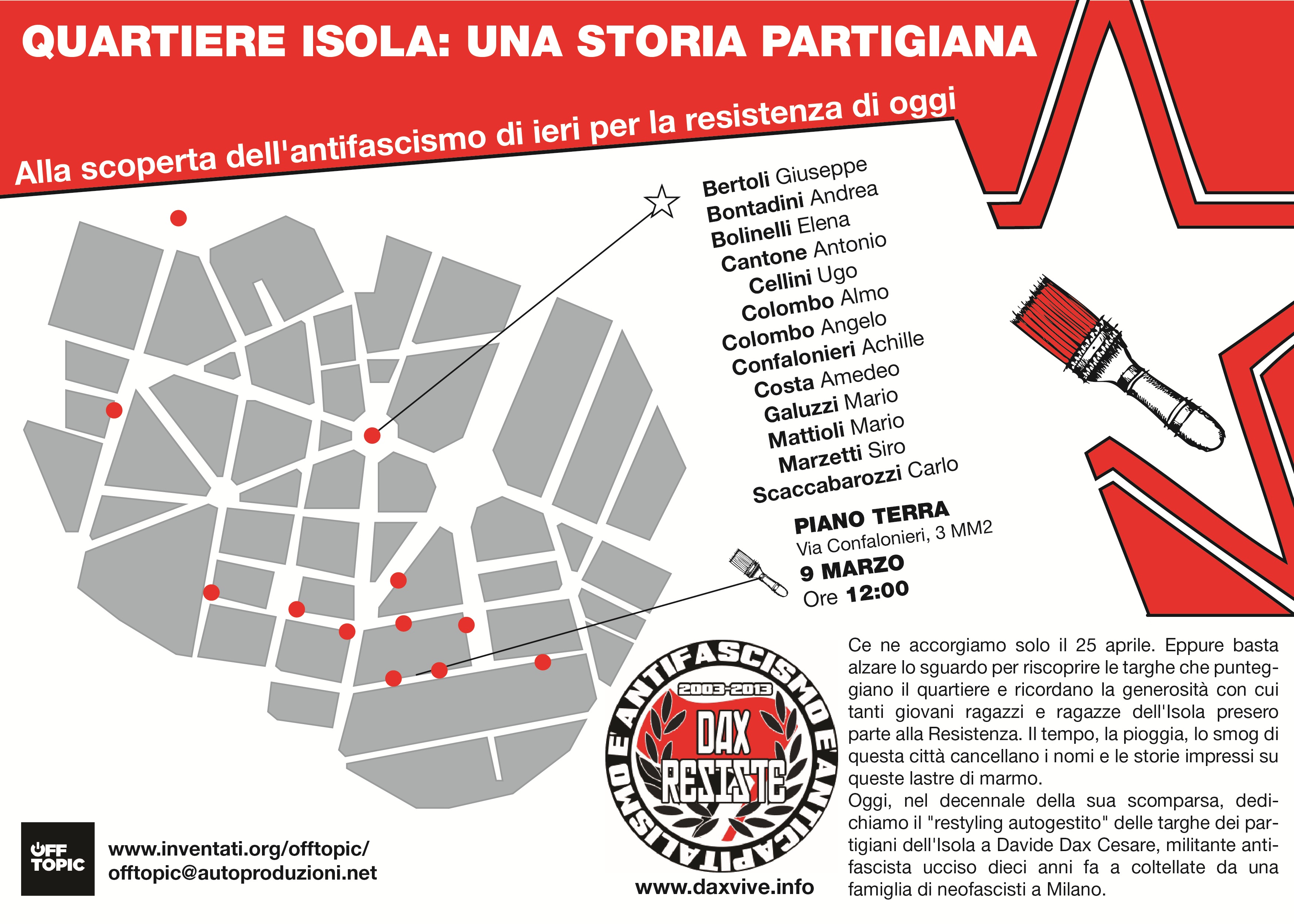 Per Dax | Restauro partigiano delle targhe dell’Isola